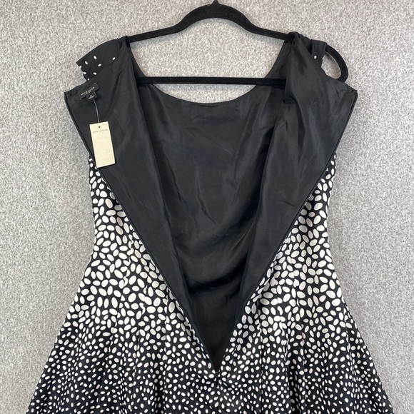 Ann Taylor midi dress polka dot fit and flare size 6 silky smooth sleeveless - Picture 10 of 12